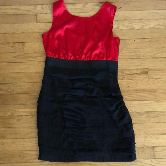 Express Dresses & Skirts - Express color block red satin dress